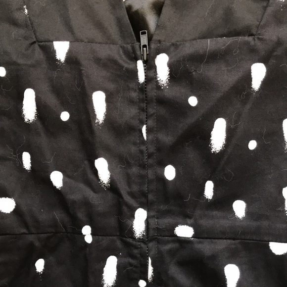 French Connection FCUK Black & White Sleeveless Sheath Dress Back Zip size 4 XS - Picture 8 of 9